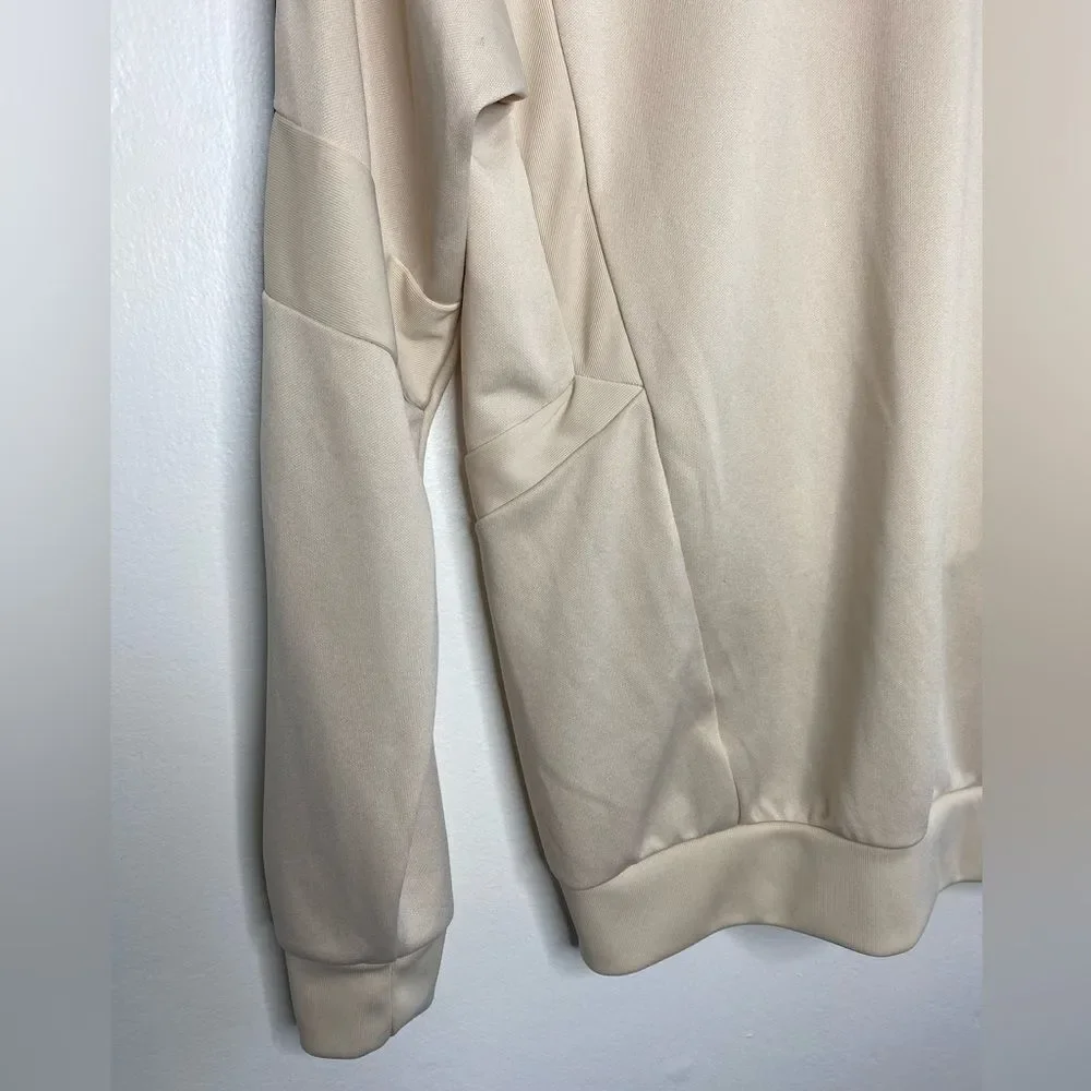 Adidas The Brand With The 3 Stripes Cream Track Zip Up Jacket Size Small